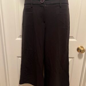 Black Wide-Leg Cropped Trousers